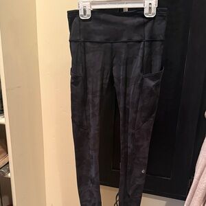 Lululemon Black Camouflage Leggings